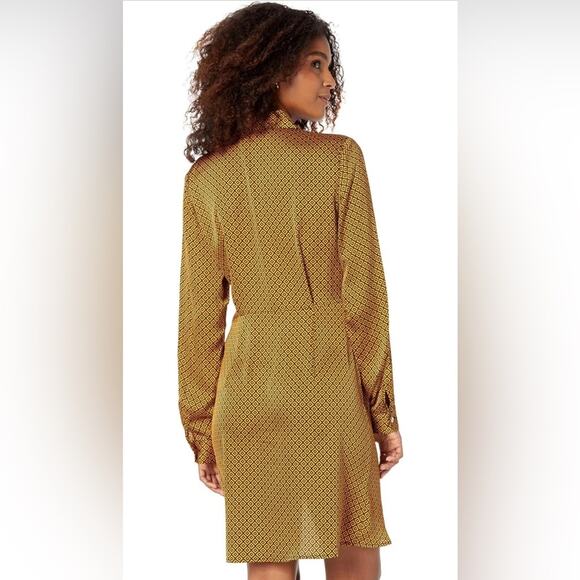 Michael Kors NWOT Button-Down Tie Dress Size Small in Marigold - Picture 2 of 11
